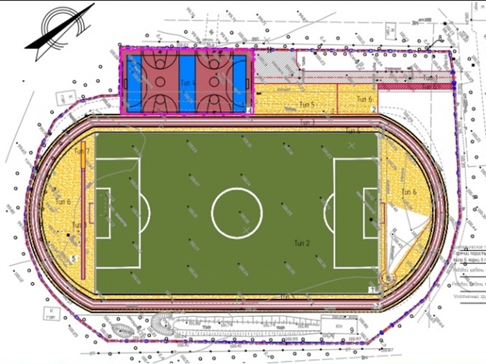 План школьного стадиона